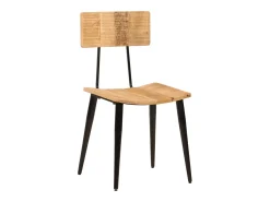Juego de 2 sillas de comedor 44x40x80 cm Madera maciza de mango
