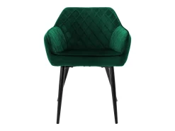Juego de 6 sillas de comedor tapizadas en terciopelo verde sillones de salón