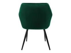 Juego de 6 sillas de comedor tapizadas en terciopelo verde sillones de salón