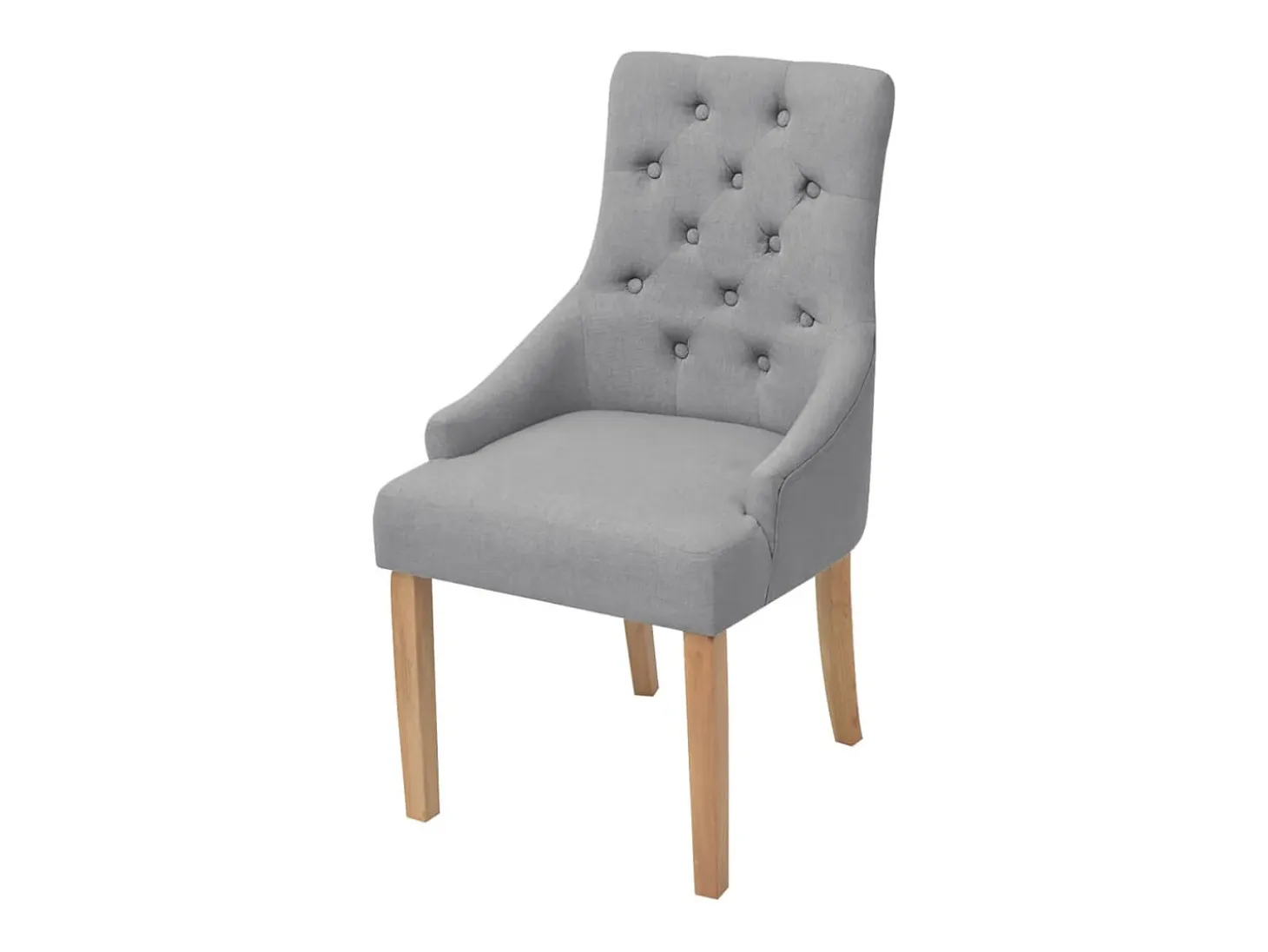 Juego de 2 Sillas de comedor giratorias tela gris claro ES917694