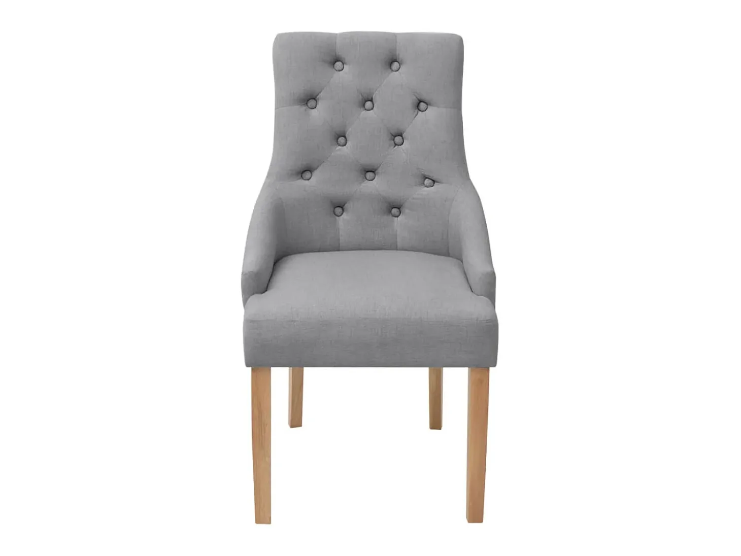 Juego de 2 Sillas de comedor giratorias tela gris claro ES917694