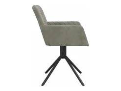 Juego de 2 Sillas de comedor giratorias de terciopelo gris claro ES724499