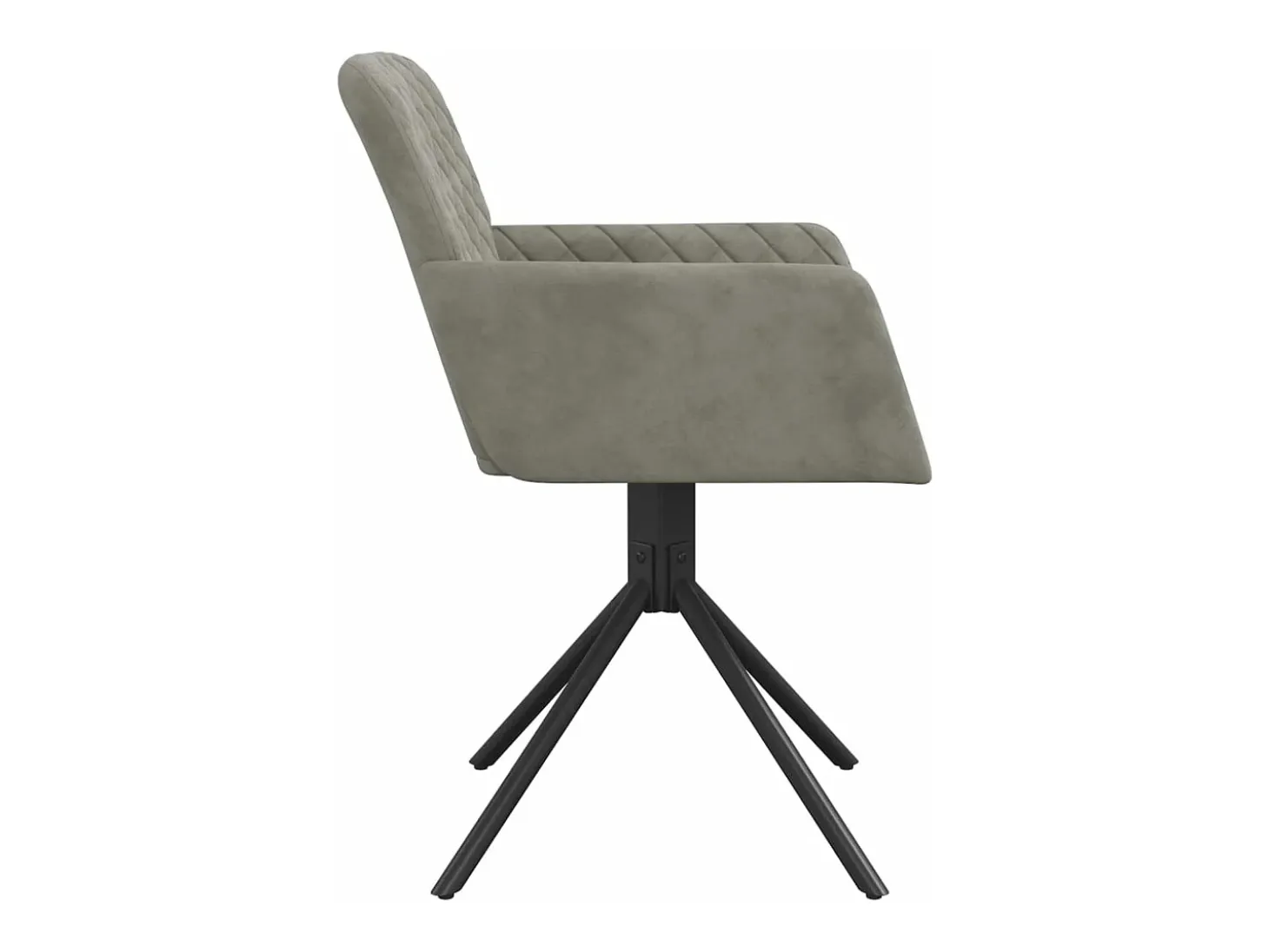 Juego de 2 Sillas de comedor giratorias de terciopelo gris claro ES724499