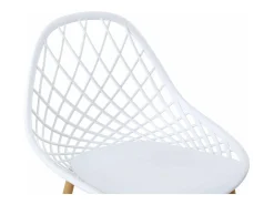 Juego de 4 Sillas de Comedor Estilo Escandinavo Blanco - Cómodas y Elegantes