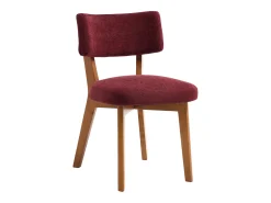 Juego de 2 sillas de madera - cojín burdeos - elegantes y cómodas - perfectas para comedor o cocina