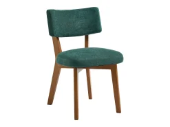 Juego de 2 sillas de madera - cojín verde - elegantes y cómodas - perfectas para comedor o cocina