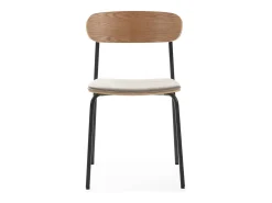 Juego de 2 sillas de madera con patas de metal 46x52 h78 cm