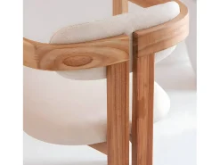 Juego de 2 sillas de madera mindy y tela bouclette Suzie para un estilo elegante y moderno