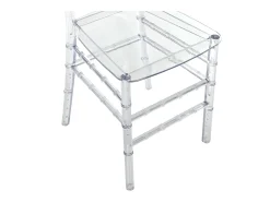 Juego de 2 sillas de policarbonato macizo - Cristal - AMALINE