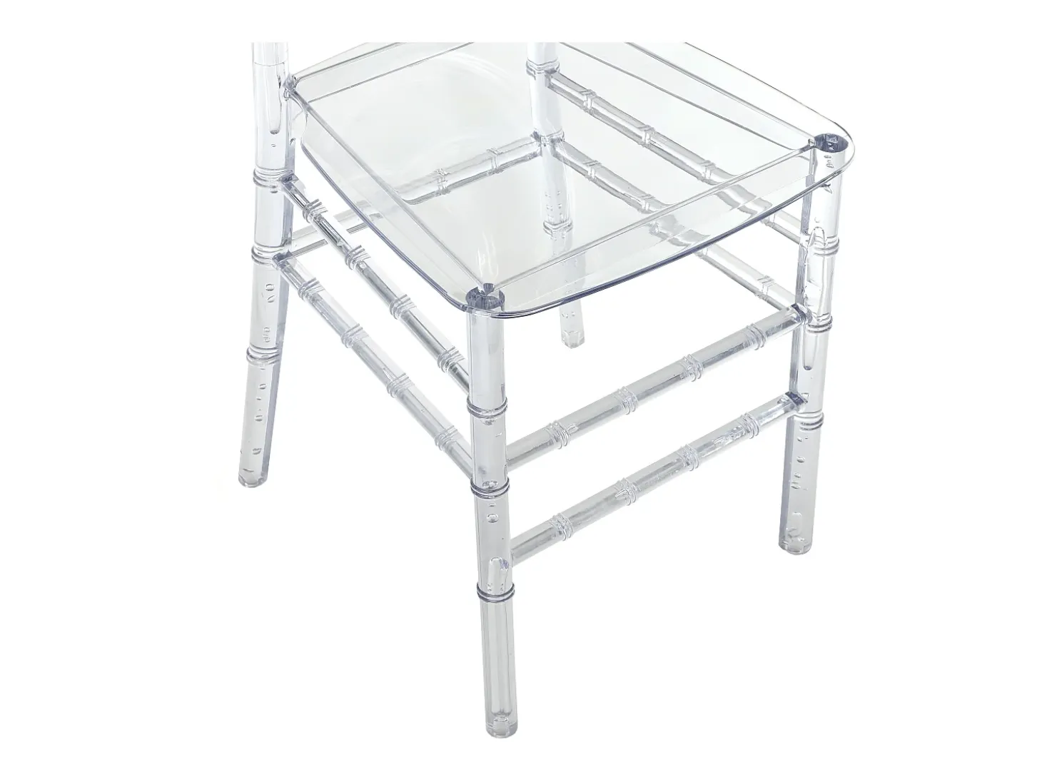 Juego de 2 sillas de policarbonato macizo - Cristal - AMALINE