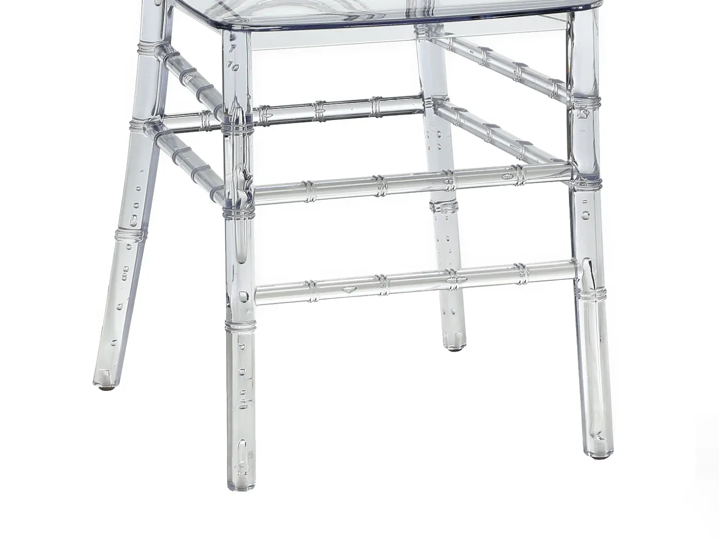 Juego de 2 sillas de policarbonato macizo - Cristal - AMALINE