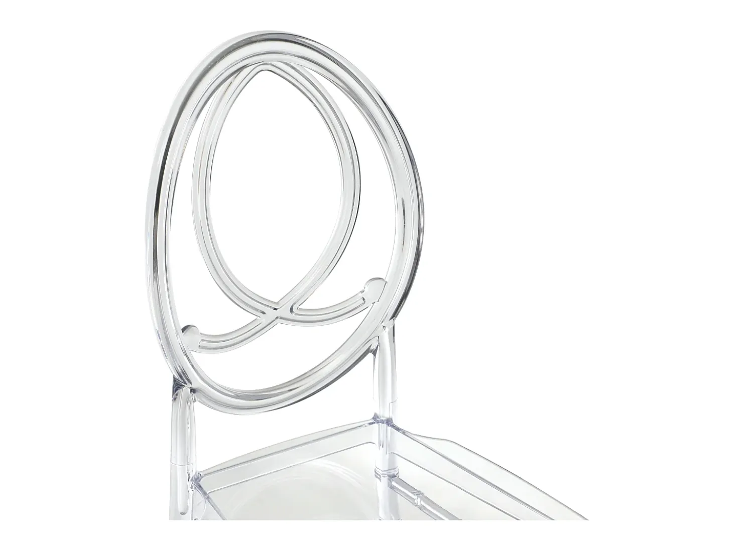 Juego de 2 sillas de policarbonato macizo - Cristal - AMALINE