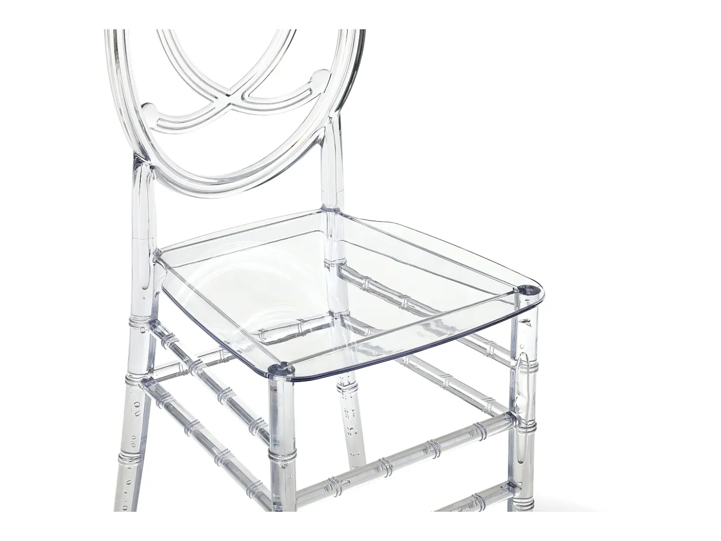 Juego de 2 sillas de policarbonato macizo - Cristal - AMALINE