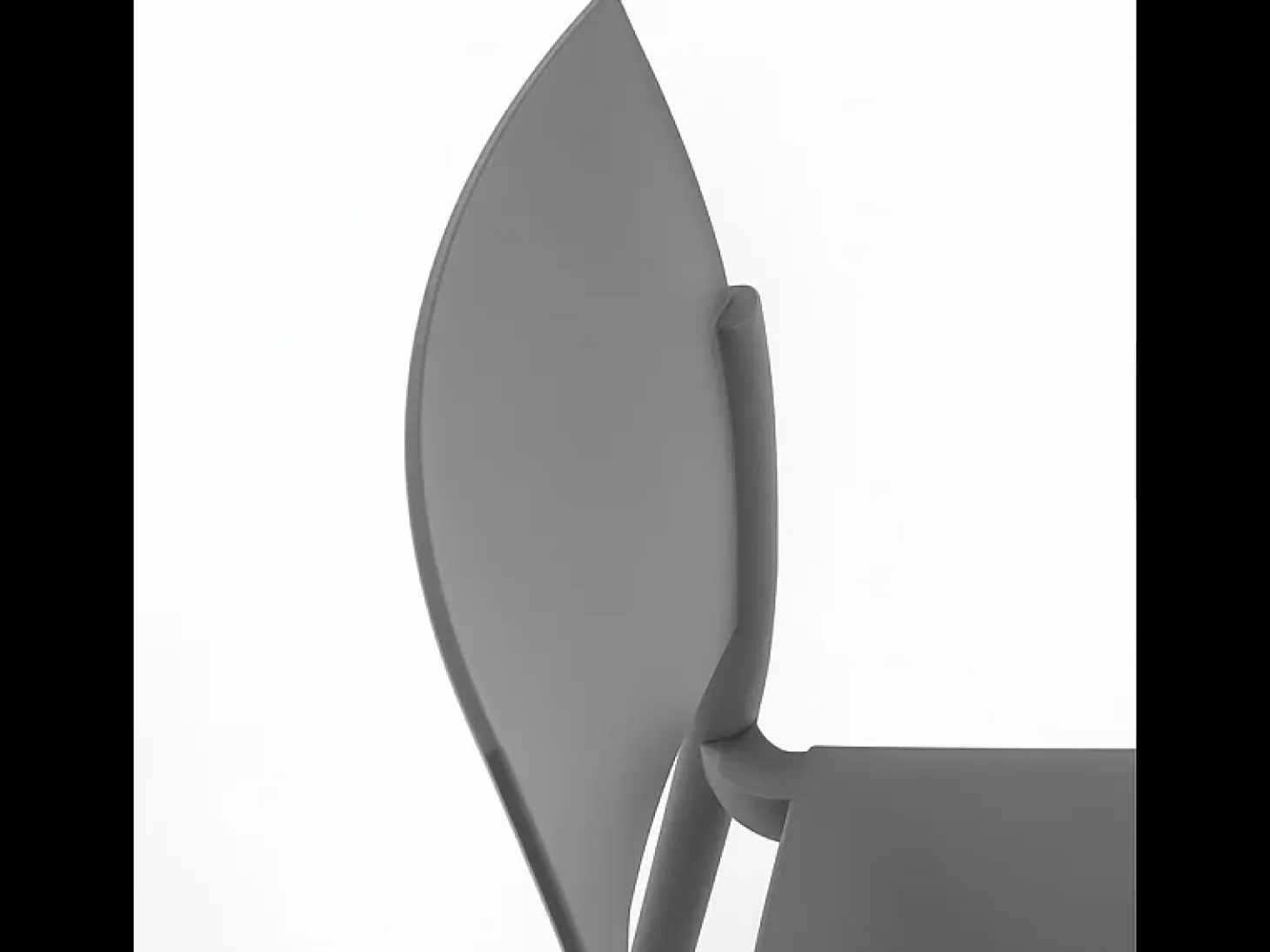 Juego de 4 sillas de salón apilables "Sabrina" de polipropileno gris claro, modernas, 52,5 x 55 cm, 81 h