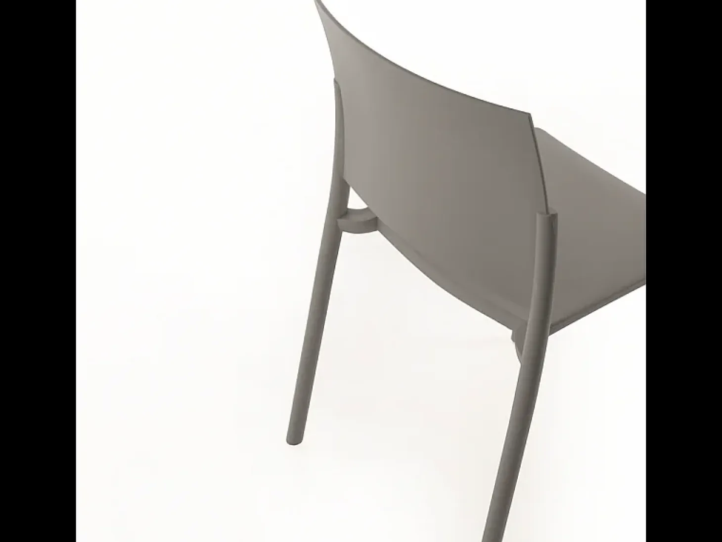 Juego de 4 sillas de salón apilables "Sabrina" de polipropileno gris paloma, modernas, 52,5 x 55 cm, 81 cm de alto.