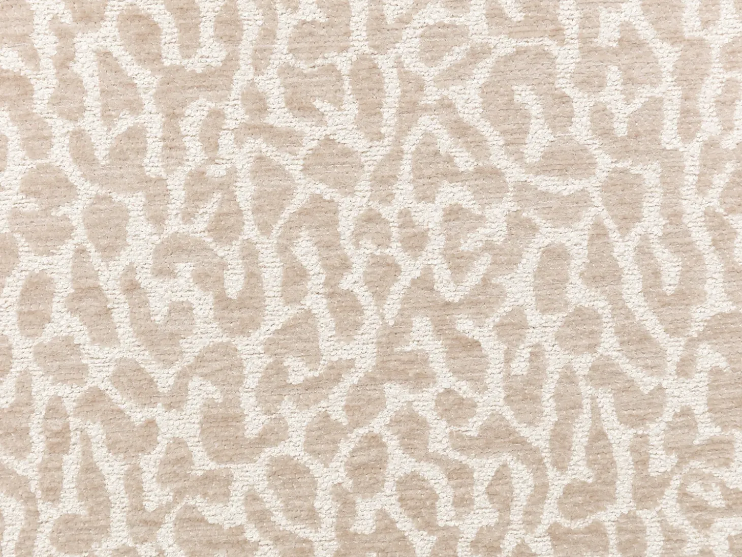 Juego de 6 sillas de tela texturizada bicolor y madera de hevea negra - Crema y beige - WILANA