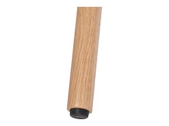 Juego de 6 sillas de tela sherpa beige - Asientos gruesos - Patas de madera