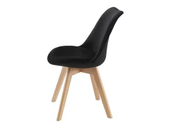 Juego de 2 sillas de terciopelo y haya - Negro - JODY