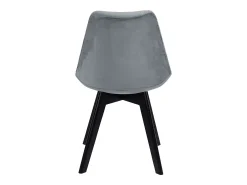 Juego de 2 sillas de terciopelo gris NORA con cojín - HAPPY GARDEN