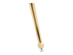 Juego de 2 sillas de terciopelo beige - Patas de metal dorado - Patas ajustables