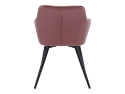 Juego de 2 sillas de terciopelo rosa BERTILLE