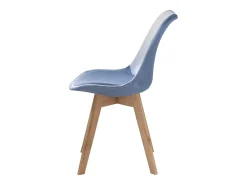 Juego de 4 sillas de terciopelo estilo escandinavo para salón cocina Smart Soft Stock - Azul