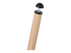 Juego de 2 sillas en PU y ratán - Patas de metal - Ergonómicas - Carga máxima 150 kg - 46×48×80 cm - Marrón