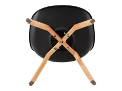 Juego de 4 sillas escandinavas para Comedor con Cojín Marrón
