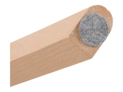 Juego de 6 sillas escandinavas blancas sin reposabrazos con cojín de cuero sintético y patas de madera maciza