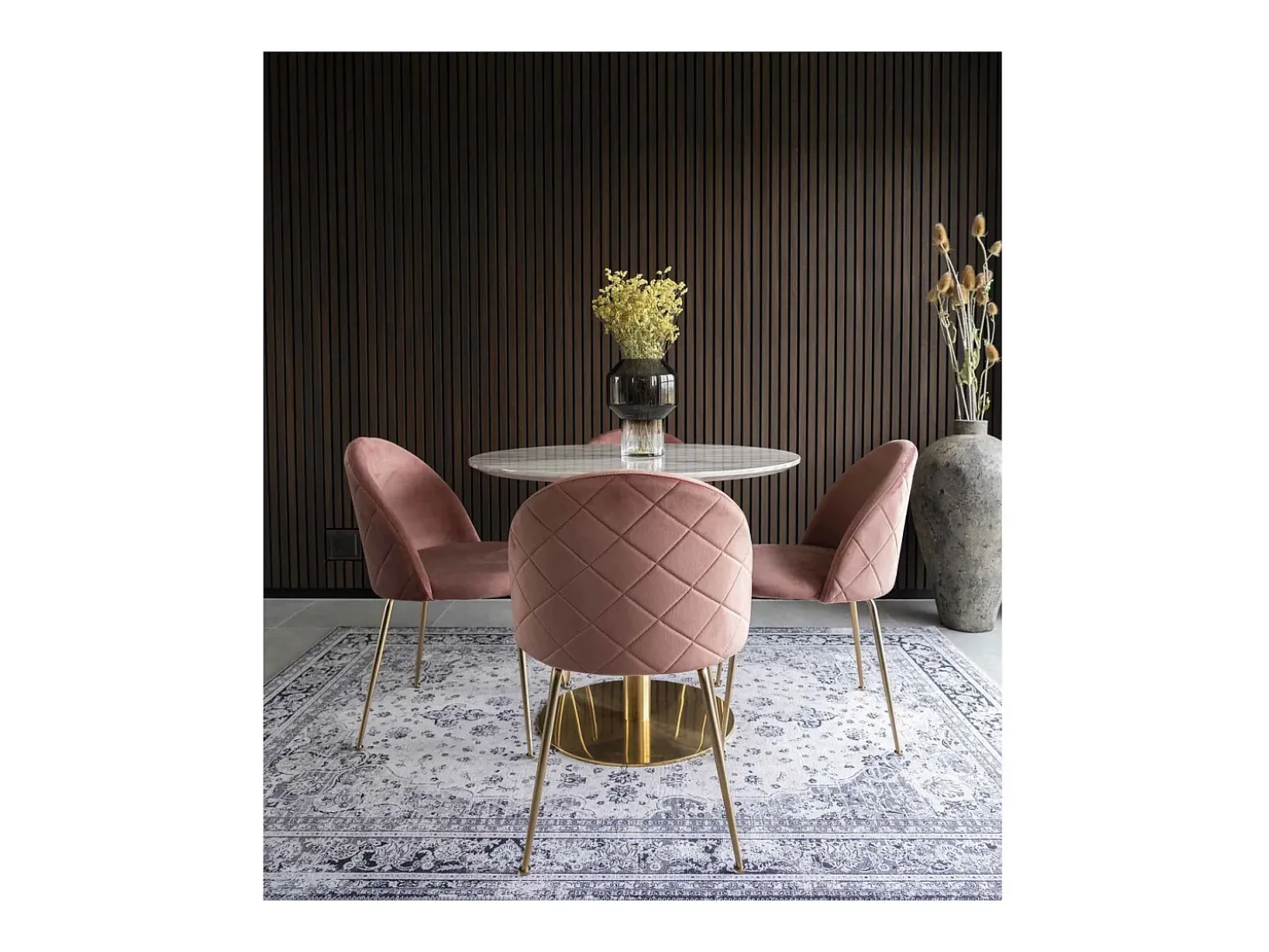 Juego de 2 Sillas Geneve, Rosa, 56x51x76 cm, Kendra Home