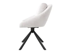 Juego de 6 sillas giratorias de terciopelo con estructura de metal ergonómica – beige