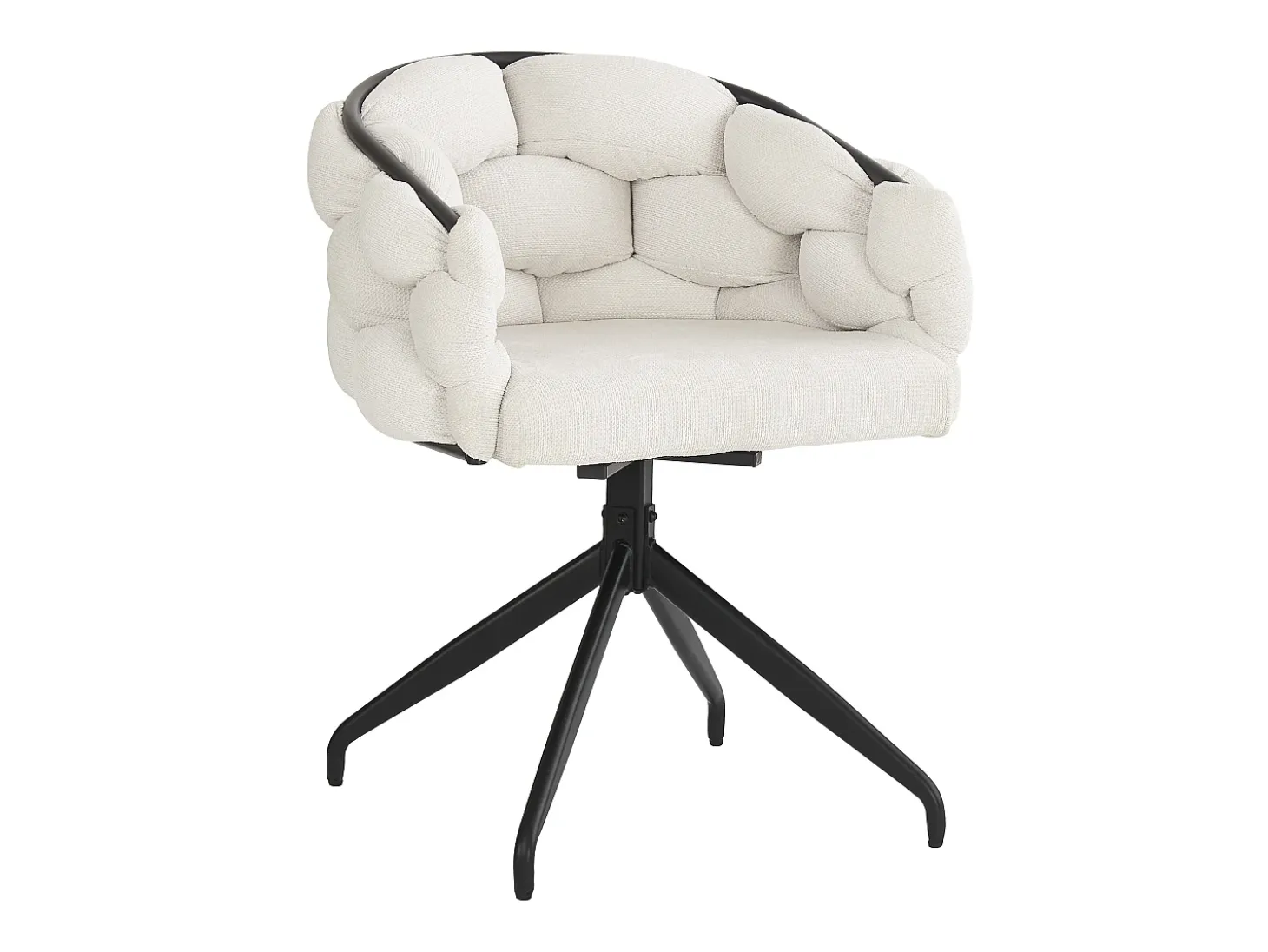 Juego de 6 sillas giratorias de terciopelo - Estilo moderno - Beige