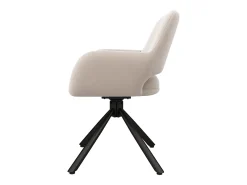 Juego de 6 sillas giratorias de terciopelo con reposabrazos – beige