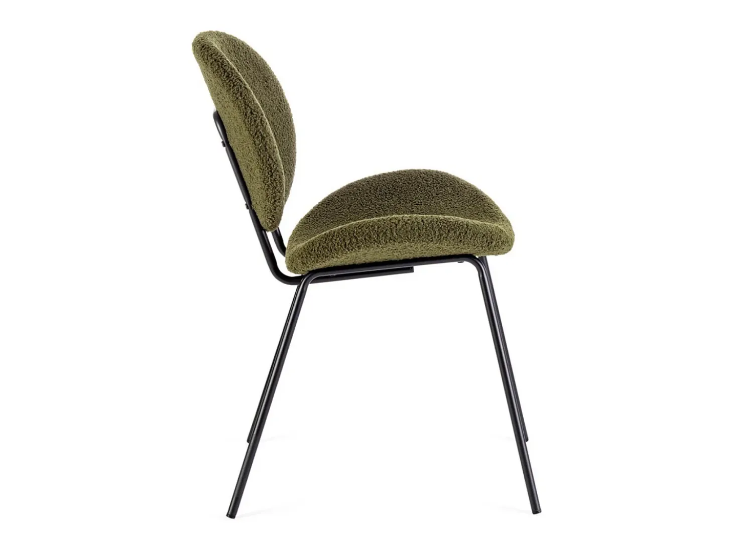 Juego de 2 sillas Maddy de tela loopback: elegancia moderna y confort óptimo-Color Marrón claro