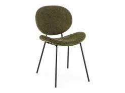 Juego de 2 sillas Maddy de tela loopback: elegancia moderna y confort óptimo-Color Marrón claro