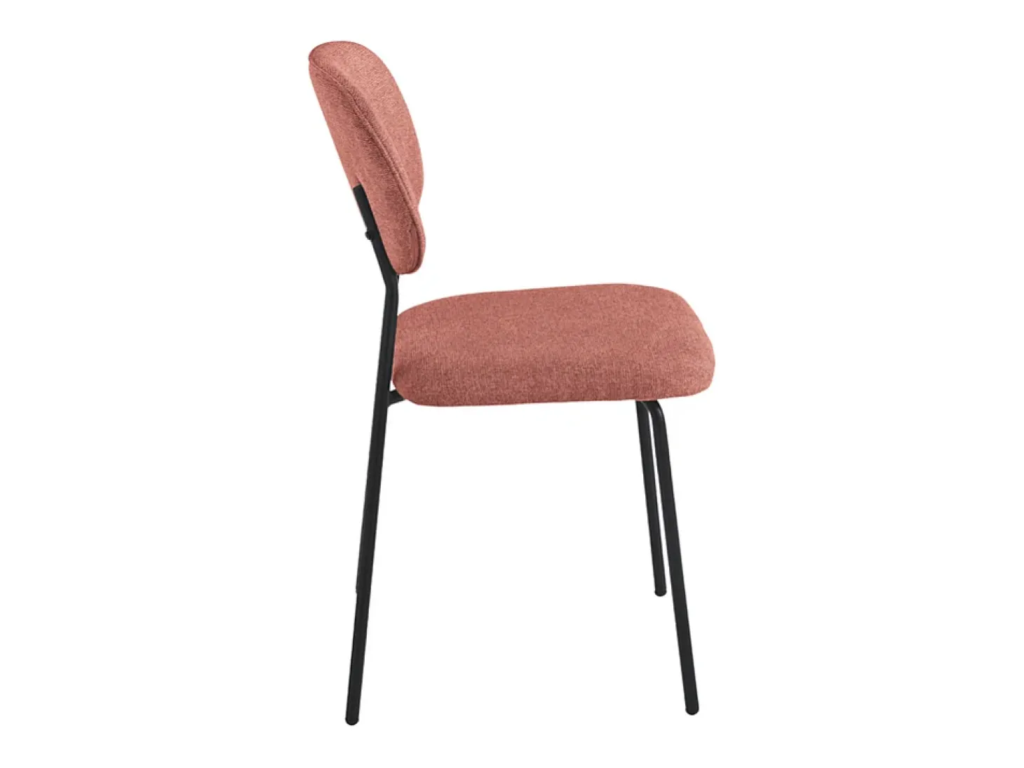 Juego de 2 sillas modernas "Nika" con revestimiento de tela y estructura de metal cm 48x54 86h