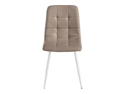 Juego de 4 sillas modernas taurina "Sevilla" estructura en metal barnizado asiento en piel sintética efecto soft touch