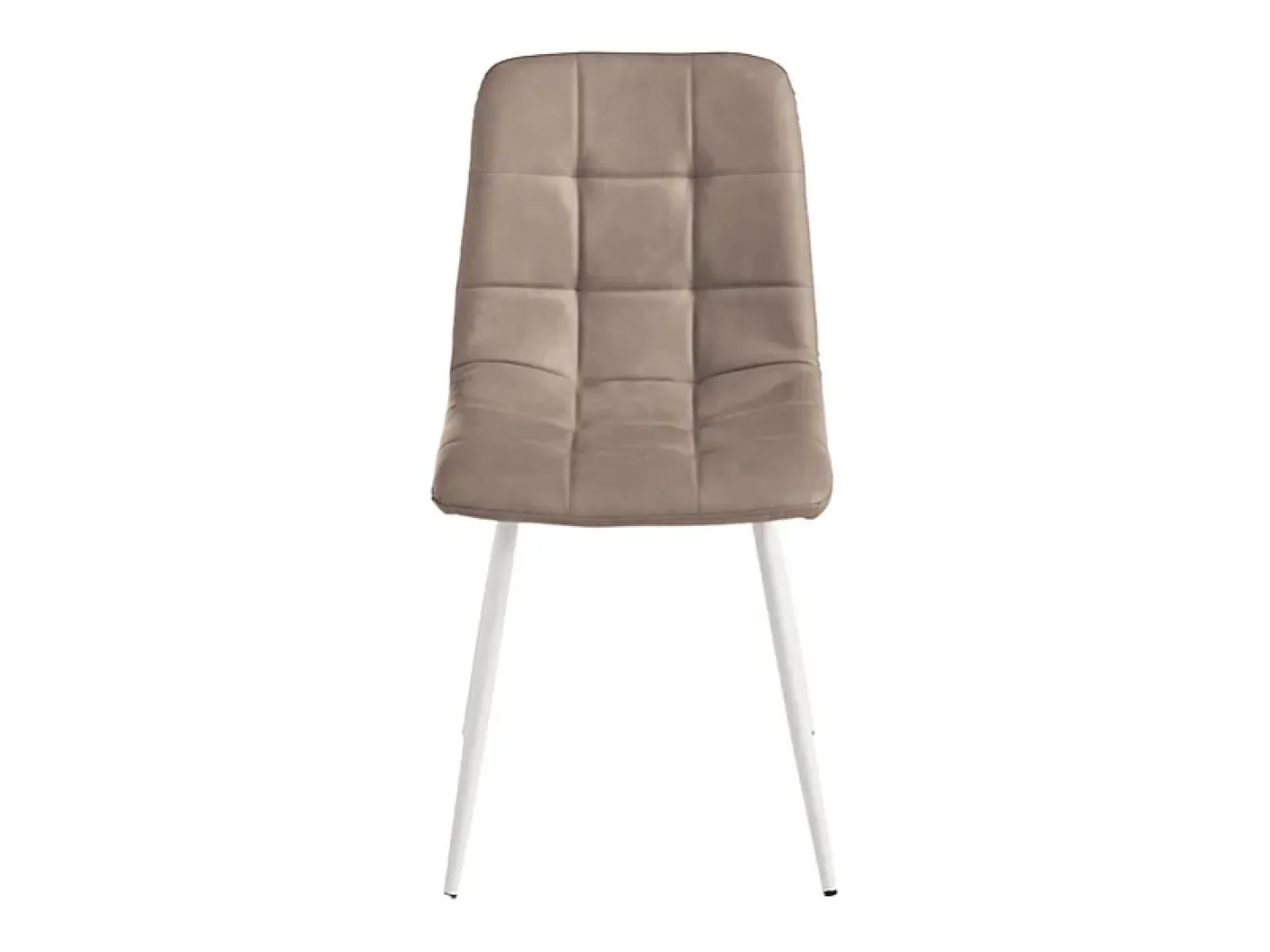 Juego de 4 sillas modernas taurina "Sevilla" estructura en metal barnizado asiento en piel sintética efecto soft touch