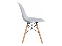 Juego de 4 sillas Nórdica para comedor o cocina con patas en madera color gris