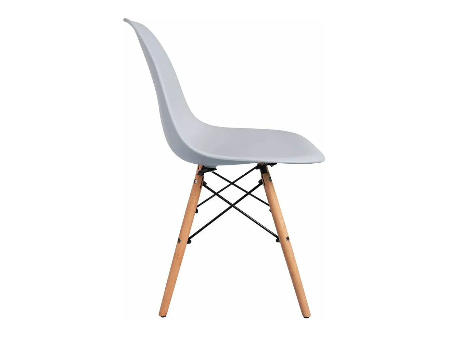 Juego de 4 sillas Nórdica para comedor o cocina con patas en madera color gris