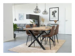 Juego de 2 Sillas Stockholm, Marrón, 54x44x88 cm, Kendra Home