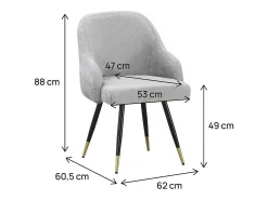 Juego de 2 sillas tapizadas