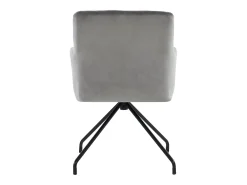 Juego de 2 sillas tapizadas en terciopelo con patas de metal - Gris claro