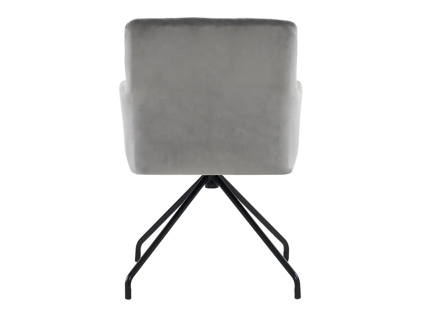 Juego de 2 sillas tapizadas en terciopelo con patas de metal - Gris claro