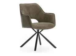 Juego de 2 sillones con patas de metal negro 48x49 h80 cm