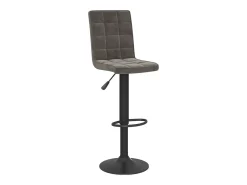 Juego de 2 taburetes de bar de terciopelo gris oscuro