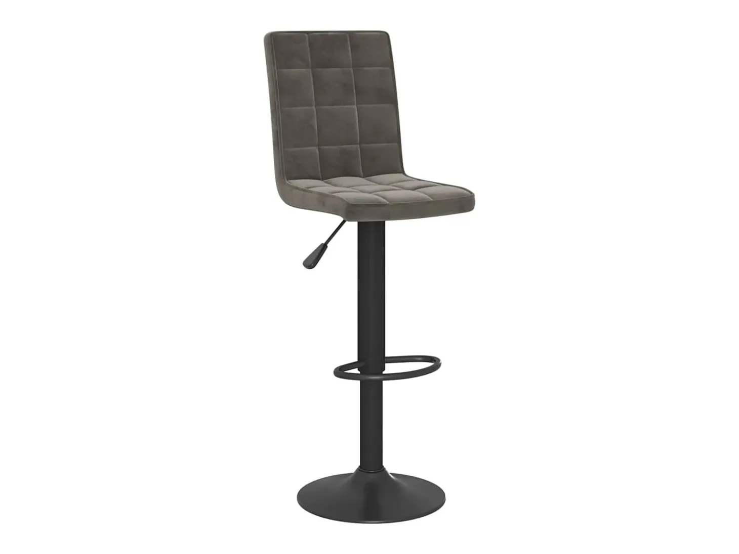 Juego de 2 taburetes de bar de terciopelo gris oscuro