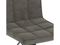 Juego de 2 taburetes de bar de terciopelo gris oscuro