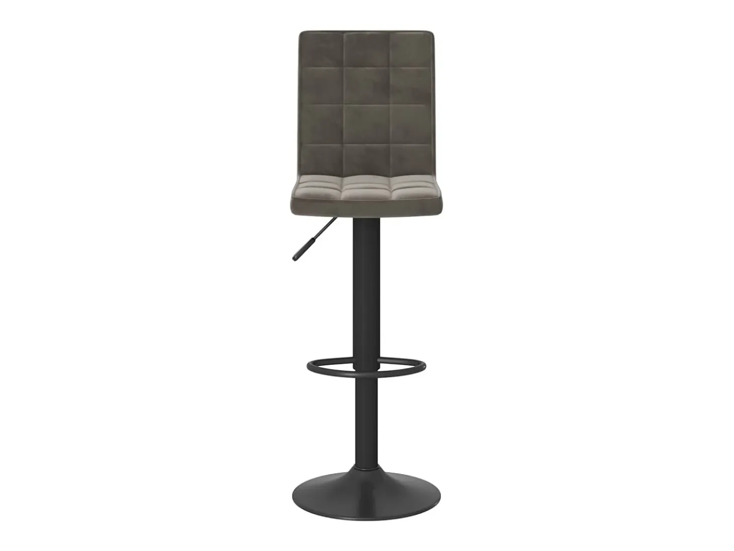 Juego de 2 taburetes de bar de terciopelo gris oscuro