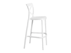 Juego de 2 taburetes de bar de plástico blanco sprint h 75 cm